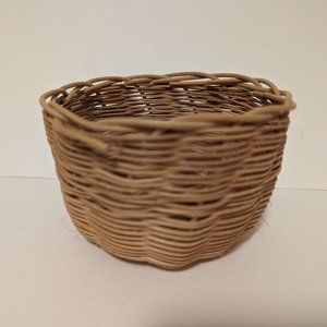 Vintage 1980s Handwoven Basket USA Made